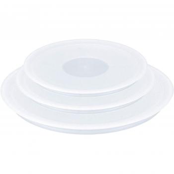Tefal Ingenio Set de 3 Tapas para la conservación de cazos de 16, 18 y 20 cm, Blanco