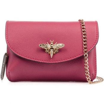 Bolso de mano Firenze Artegiani Aquilonia, piel auténtica, fabricado en Italia, dimensiones 17,5x6x11,5 cm