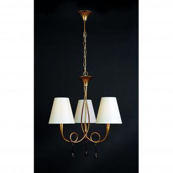 Lámpara Colgante Mantra Paola Oro 3 Luces