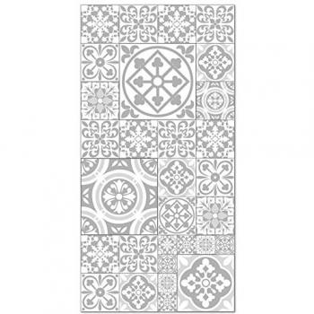 Alfombra Vinílica Hidráulica Talavera Gris 120x160 cm - Antideslizante e Ignífuga - Ideal para Cocina y Salón