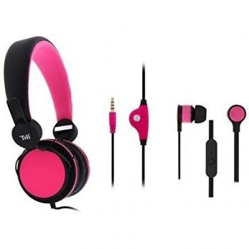 T 'nB csbcpackpk de 2 en 1 Pack auricular peatones Juego/In-Ear auriculares Color Rosa/Negro