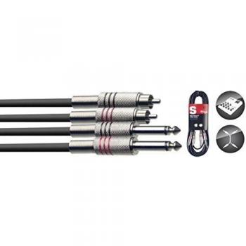 Stagg 6m Dual Mono Jack to RCA Cable