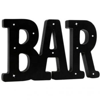Decoración de Pared Bar Negro 36 x 2 x 21 cm