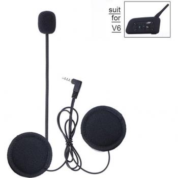 Intercomunicador Bluetooth V6 1200m para casco de motocicleta, micrófono y altavoz, accesorio universal duradero, 1 unidad