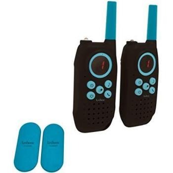 LEXIBOOK exte Par de walkie talkies, Rango transmisión de 5km, Sonido Digital, Juego de comunicación para Interiores y Exteriores, Clip para cinturón, Negro, TW42_01, Color, One Size