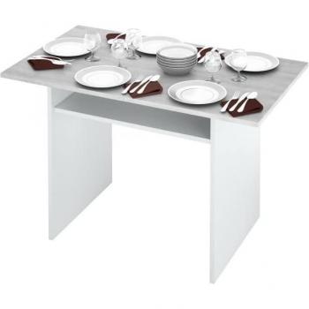Mesa Consola Desplegable 35-70 cm Color Blanco Artik y Cemento