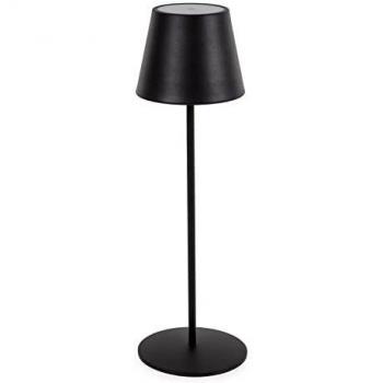 Lámpara de Mesa LED Etna Negra 38 cm de Acero para Exterior