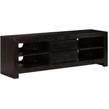 vidaXL Madera Maciza Mueble para TV Acacia 120x30x40 Marrón Oscuro Multimedia