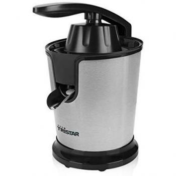 Tristar CP-3002 Exprimidor de cítricos, motor silencioso, palanca de presión para fácil uso, 2 conos de diferente tamaño, carcasa de acero inoxidable, filtro regulable para pulpa, antigoteo, 85 W