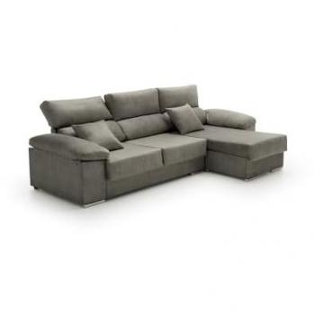 Sofá Chaise Longue Reclinable Beatrice Tostado Derecho 260x140x85