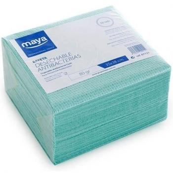 Maya 07131 - Bayetas Desechables Antibacterias, 80g/m2, 50 Unidades