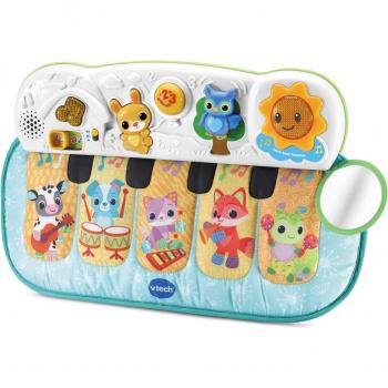 VTech Baby Piano Bebé Pataditas Musicales Juguete Educativo Multicolor para Cuna +3 Meses Versión ESP Modelo 80-158167