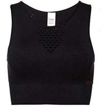 Superdry Active Studio Seamless Sujetador Deportivo, Mujer, Negro, 8