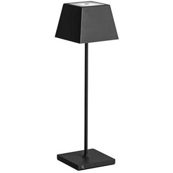 Lámpara de Mesa Portátil LED Recargable 2700K Negra IP54 Rossini Siesta SIE001N