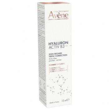 Avène Hyaluron Activ B3 Eye Care 15ml - Triple Correction Eye Cream, Hydrating, Anti-aging, Contains Hyaluronic Acid and Vitamin B3, Suitable for sensitive skin, Reduces fine lines and dark circles