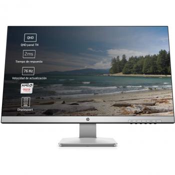 HP 27q - Monitor de 27 (QHD, 2560 x 1440 Pixeles, Tiempo de Respuesta de 2 ms, 1 x HDMI, 1 x DVI-D, 1 x DisplayPort 1.2, 16:9) Negro y Blanco