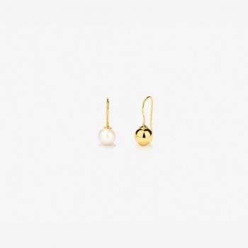 Pendientes Cortos de Perla Emily in Paris de Plata Dorado - Radiant