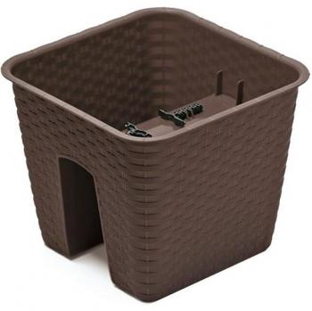 Macetero Prosperplast RATOLLA CUADRADO 8,5L - Ocre Oscuro