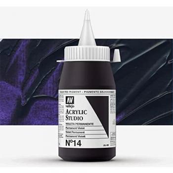 Vallejo - Colores acrílicos vallejo studio 500ml, color violeta de dioxacina