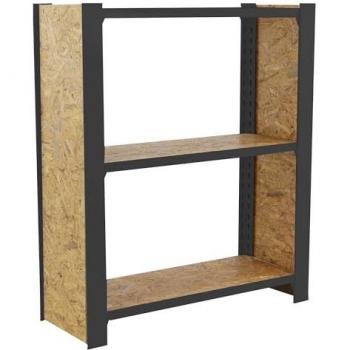 Estantería Industrial Simonrack Officlick 3/300, Madera OSB, 1000x800x300 mm, Antracita/Brown, 3 Niveles