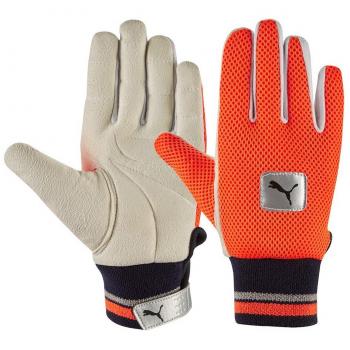 Puma mitad Chamois Wicket Keeping interior – Natural/naranja de Pez payaso – nuevo para 2017