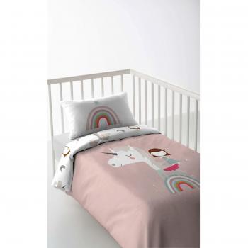 Haciendo el Indio S2802452 Funda Nórdica Unicorn, Tamaño Cuna de 80, 115 X 145 + 20 Cm