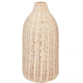Jarrón Vista al Mar de Ratán Trenzado H32 cm Beige