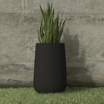Macetero Redondo BAMBÚ de Newgarden, muy resistente para exterior e interior, estilo moderno, disponible en varios colores y tamaños, hecho de polietileno en España