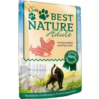 Best Nature Cat Adult 32 x 85 g - Pack Ahorro - Salmón con pollo y patatas