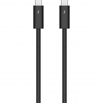 Apple Thunderbolt 4 Pro Cable USB-C a USB-C de 3 metros (MWP02ZM/A) - Negro, 40 Gbit/s