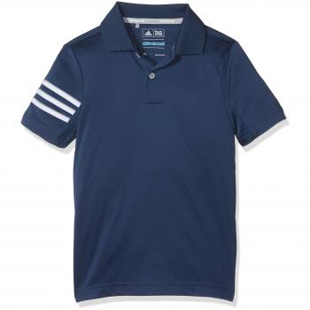 adidas 3-Stripes Polo de Golf, Niño, Azul, 10 Años