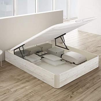 Canapé Abatible Pikolin 135x190 con Alta Capacidad de Almacenaje y Tapa 3D Transpirable en Color Gris Glaciar - Servicio Premium Incluido