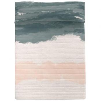 Colcha Happyfriday Blanc Seaside Multicolor 180 x 260 cm, 100% Algodón (Exterior), 100% Poliéster (Relleno), Calidad de 150 TC, Fabricado en España