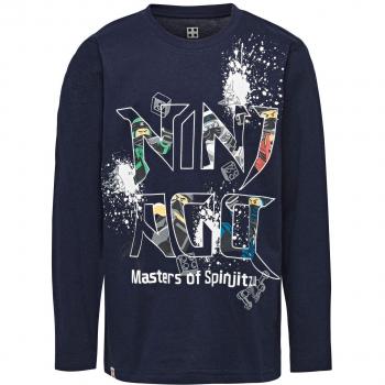 LEGO Wear Boy Ninjago Cm-50225-Langarmshirt, Camisa Manga Larga para Niños, Azul