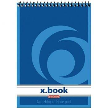 Bloc de Notas Espiral A7 Herlitz, 50 Hojas Rayadas, 60 g/m²