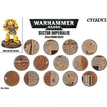 Games Workshop-Figura de acción Sector Imperialis Sesenta Bases Redonda, 32 mm