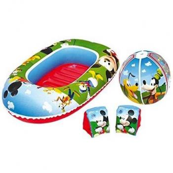 La Casa de Mickey Mouse- Mickey & Friends Mickey Set de Playa Barca Pelota Manguitos, 56 x 28 x 8,5 cm