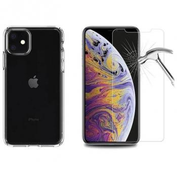 Funda para iPhone 11 con 2 Protectores de Pantalla de Vidrio Templado - 9H