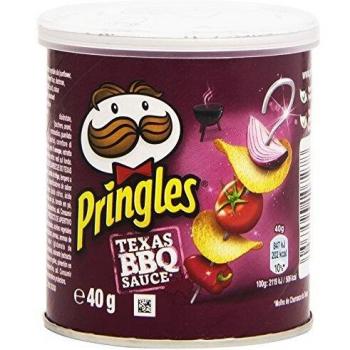 Pringles - Texas BBQ Souce - Productos de aperitivo frito con sabor a salsa barbacoa texana - 40 g