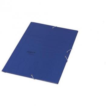 Carpeta de gomas azul básica sin solapas tamaño cuarto -25 unidades-
