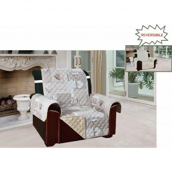 Funda de Sillón Acolchada Antimanchas Beige 55x55 cm