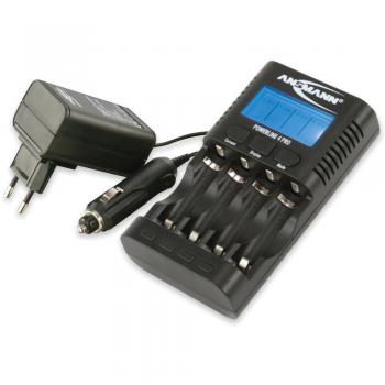 Ansmann 1001-0005 - Powerline 4 Pro Cargador de baterías para 1-4x Mignon AA, Micro AAA , USB / e indicador LCD