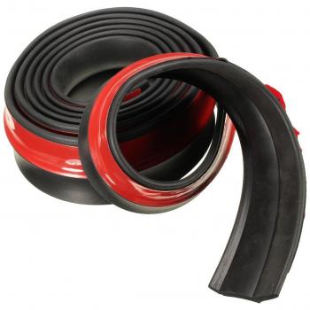 Haehne Coche Alerón Delantero, 2.5m / 8.2ft Universal Coche Pegatina Lip Skirt Protector Coche Delantera Lip Bumper Coche Caucho, 60mm Anchura