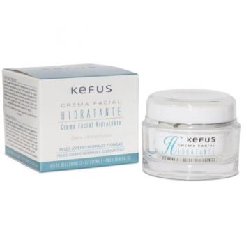 Kefus Crema Facial Hidratante con Ácido Hialurónico y Vitamina E para Pieles Normales y Grasas 50ml
