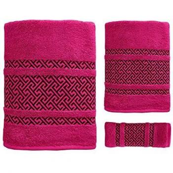 Secaneta. Juego 3 Toallas Baño Jacquard 100% Algodón. Tocador + Lavabo + Ducha. Windor