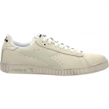 Diadora Game L Low Waxed Unisex White Leather Sneakers