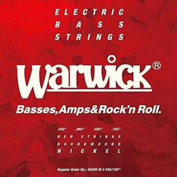 Warwick Red Label Medium Nickel Plated Steel Bass Strings (45-105) 4-String