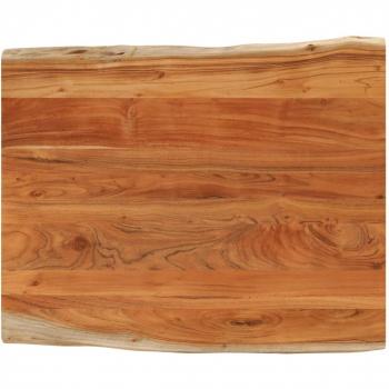 Tablero de mesa rectangular borde natural acacia 110x80x2,5 cm Marrón