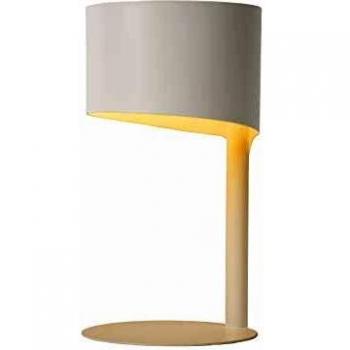 Lámpara de mesa Knulle de metal, blanca, Ø15cm, 1xE14