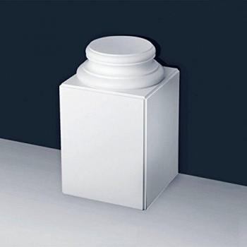 Base Cuadrada Alta para Columna Completa Orac K1132 - Estilo Clásico, Color Blanco, Pre-pintada